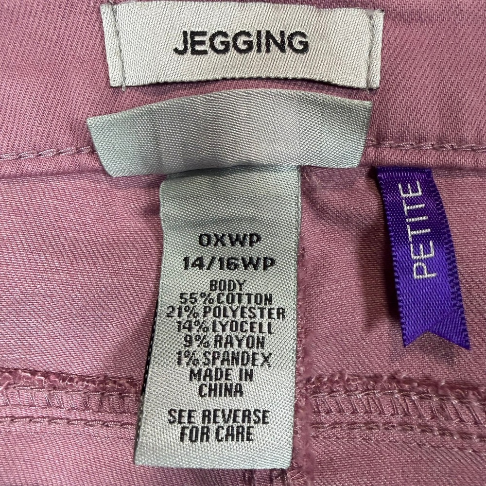 Catherines Jegging Womens 14/16WP Pink Petite Stretch Slim Fit Casual Pants - Picture 5 of 16